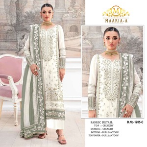 Costume pakistanais brodé avec des détails en sequins et des broderies Khatli, achetez directement auprès du fournisseur au prix de gros. - Product Image 2