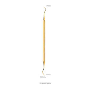 Espátulas de composite restaurador de doble punta, estructuras finas y rígidas, espátula de composite restaurador con punta chapada en oro de Dentavex - Product Image 6