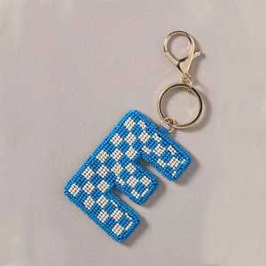 NOUSHAD ARTISANAT - Porte-monnaie et porte-clés classique en toile tissée avec perles de verre, motif cercle léger - Product Image 1