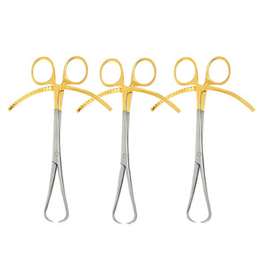 Ensemble de 3 pinces de réduction manuelles pour plaques osseuses, 5,5 pouces, manche doré, instruments chirurgicaux en acier inoxydable, instruments médicaux - Product Image 1