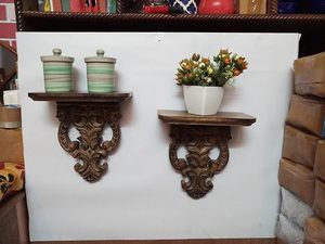 Decorative Resin Wall <b>Shelf</b> Sculptural Corbel <b>Floating</b> <b>Bracket</b> for Home Decor Entryway Living Room - Product Image 1