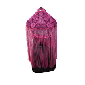 Capa de Lujo Rosa con Flecos de Cuentas para Boda, Envoltura de Hombros Nupcial, Bolero con Borlas Hechas a Mano para Vestido de Noche y Accesorios de Fiesta - Product Image 3