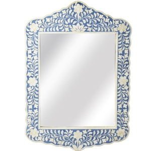 Ancient Style Customized Shape <b>Mirror</b> <b>Frame</b> With Designer Brass Border With Black Finishing <b>Frame</b> For Halloween And Easter Days - Product Image 5