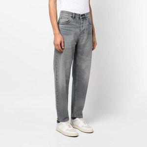 Pantalon en jean vintage délavé sur mesure pour homme, coupe droite évasée, effet usé, ample et surdimensionné à jambe large - Product Image 3