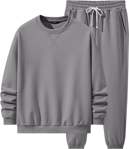 Modern Premium Unisex Jogger Set 2 Piece <b>Crewneck</b> Sweatshirt and Sweatpants Casual Lounge Wear Comfort Outfit - Product Image 5