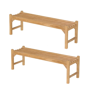 Banco de jardín con color de madera natural para 3 personas, bancos de patio de la mejor calidad, perfectos para muebles de exterior. - Product Image 6