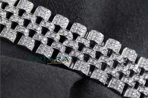Moissanite Stainless Steel Silver <b>Watch</b> Luxury Timepiece with Diamonds and Water Resistant Features for Modern Lifestyles - Product Image 5