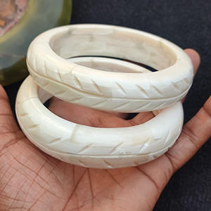 Handmade Bohemian Antique Natural Crafts Bone Beaded Bracelets Vintage <b>Bangle</b> by Perfect Enterprises - Product Image 1