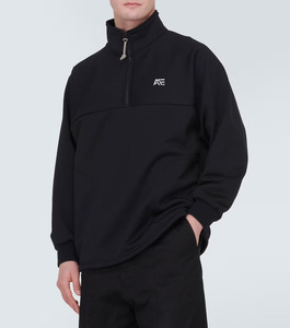 OEM Men's Half Zipper Neck <b>Sweatshirt</b> in Classic <b>Black</b> with Custom Branding Hoodies <b>Sweatshirt</b> - Product Image 3
