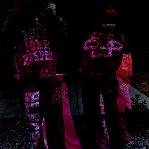 Cozy and Stylish Two Piece Rhinestone Streetwear Acid Wash Printed Solid Sporty and <b>Sparkling</b> Tracksuit Set - Product Image 6