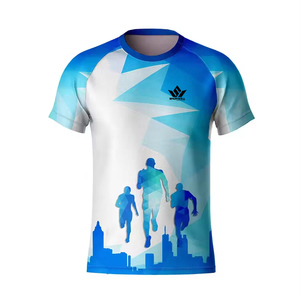Camiseta de Fútbol para Hombre con Degradado, Estampado Completo, Cuello Redondo, Manga Corta, Absorbe la Humedad, 320g, Poliéster, Corte Atlético, Nombre del Equipo Personalizado - Product Image 2