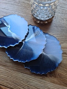 Top Quality Customize Square <b>Round</b> Epoxy Wood Resin Coaster Use Home Restaurant Hotel Coaster - Product Image 6
