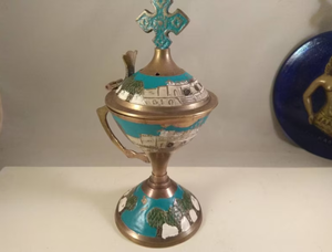 Brûleur d'encens en laiton de style européen, couleur et design personnalisés, fournitures pour événements religieux, cadeau de retour, brûleur de Bakhoor pour la maison - Product Image 1