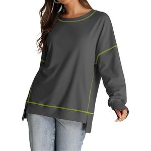 Sweat-shirts chauds d'hiver pour femmes, vêtements de sport décontractés avec logo, hauts amples noirs / pull - Product Image 2