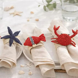 แหวนรองผ้าเช็ดปากริมชายหาด ของตกแต่งโต๊ะบ้านริมชายหาด - Product Image 1