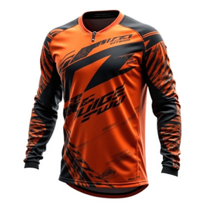 Classic Motocross Jersey Men Racing Outfit Soft Breathable Fabric Stylish Sporty Look For Motocross Riding And Training - Product Image 2