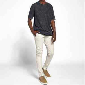T-shirt Homme Luxe Personnalisé de Haute Qualité en Coton Lourd 100% – Col Montant Oversize Uni pour l'Été - Product Image 6