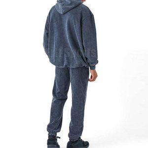 High Quality Custom Made Men Acid Wash <b>Tracksuit</b> Solid Color Plus Size Men Acid Wash <b>Tracksuit</b> - Product Image 2