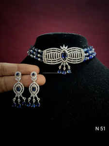 Ensemble de bijoux de mariée en diamant américain classique Collier et boucles d'oreilles en deux pièces pour mariage Style classique à la mode - Product Image 2