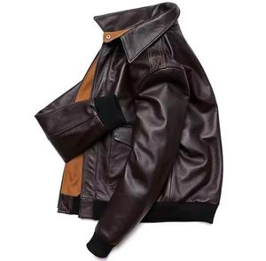 2026 High Quality Comfortable Wholesale New Fashion Design Men's Vintage Racing Long Sleeve <b>Sheepskin</b> <b>Jacket</b> Double Sided - Product Image 3