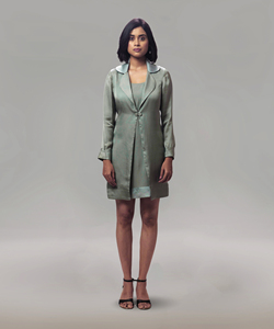 Vestido Corto Tipo Túnica Informal para Mujer con Corte Entallado Inspirado en el Clásico Corte Kurti, Atuendo Elegante para Fiesta - Product Image 5