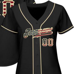 Men Black Baseball Jersey Button Front Team Shirt Performance <b>Athletic</b> Practice Game Uniform Lightweight Sports Wear - Product Image 2