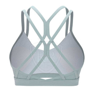 Breathable Simple Women's Sports <b>Bra</b> Front Logo High Support Yoga <b>Bra</b> Adjustable Straps Removable Pads Quick Dry Pakistan Made - Product Image 6