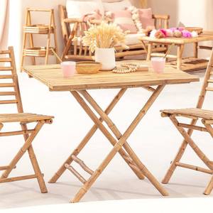 Natural Bamboo <b>Folding</b> <b>Table</b> Mini Square Coffee <b>Table</b> Light Weight Portable <b>Outdoor</b> Garden Camping Picnic Low Wooden <b>Table</b> - Product Image 2