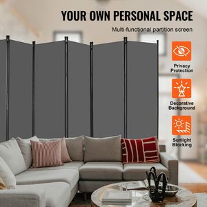 6-<b>Panel</b> Folding Privacy <b>Screen</b> Room Divider Portable Freestanding Partition for Room Separation <b>Screen</b> & Divider Roo - Product Image 1