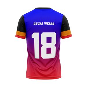 เสื้อบาสเก็ตบอลแบบกำหนดเอง แขนสั้น 100% โพลีเอสเตอร์ เสื้อวอร์มอัพทีมมหาวิทยาลัย ผลิตแบบซับลิเมชั่น รับผลิตแบบ OEM - Product Image 2