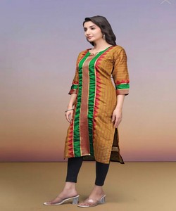 Conjunto de Top y Dupatta de Algodón Kanchi con Diseño Jacquard, Último Diseño de Diseñador, Secado Rápido, Talla Única, Ropa Casual, Precio al por Mayor, Prenda Étnica - Product Image 3