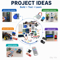 Kit de inicio de aprendizaje RFID Placa de desarrollo compatible con R3 importada Componentes de módulo RFID Proyectos electrónicos de bricolaje para principiantes