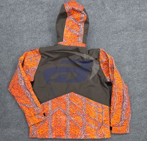 Veste de chasse orange pour l'extérieur, vestes de chasse unisexes, respirantes, imperméables, coupe-vent, camouflage, manteau d'hiver, capuche, logo personnalisé - Product Image 2