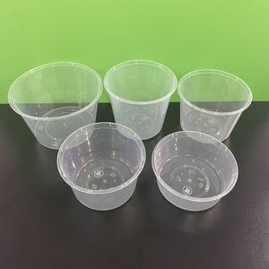 Contenants alimentaires en plastique ronds de 24 oz, les plus vendus, avec couvercles, pour boîte de conservation des aliments, transparents, compatibles micro-ondes - Product Image 1