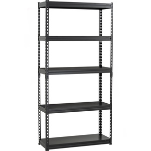 Étagère de rangement minimaliste en acier, sans boulons, avec rivets, finition thermolaquée, pour la maison, le bureau ou le garage - Product Image 1