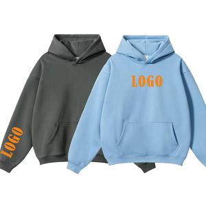 Sudadera con Capucha Personalizada con Logotipo Bordado, 100% Algodón, Gruesa y Pesada, Sudadera Extra Grande, Sudadera Lisa para Hombre, Sudadera Urbana para Hombre - Product Image 1