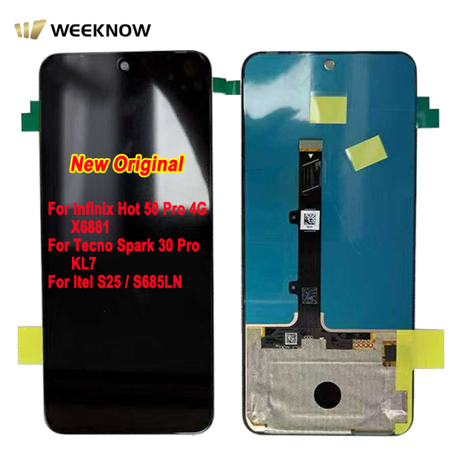 Factory Price Original LCD for Infinix Hot 50 Pro 4G X6881 Display for TECNO Itel Mobile Phone LCD With Frame Screen Replacement