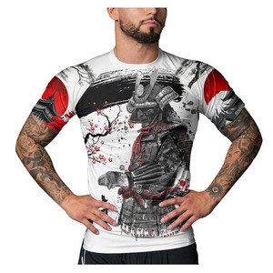 MMA Club Training Rashguard Long Sleeve Breathable Stretch Polyester/Nylon Unisex Custom Logo <b>Grappling</b> Martial Arts Top - Product Image 1
