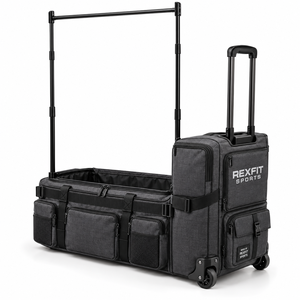 Bolsa de Viaje con Ruedas para Baile, Personalizada, con Bolsillos Laterales, Compartimentos con Cierre Frontal y Asa de Arrastre para Ropa de Baile - Product Image 2