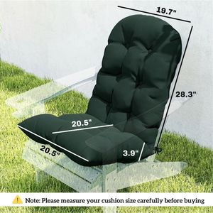 Juego de 2 Cojines para Silla de Exterior Verde Oscuro, Incluye Cojín para Respaldo de Silla de Terraza, para Espacios Exteriores - Product Image 6
