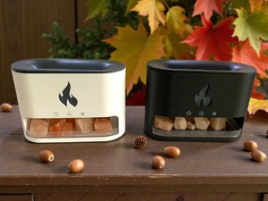 Diffuseur d'huiles essentielles en sel de l'Himalaya avec effet flamme |   Humidificateur silencieux et lumière d'ambiance - Product Image 3