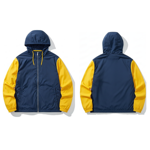 Lightweight Stand Collar Canvas Waterproof Windproof Eco-Friendly <b>Quilted</b> Jacket with Front Logo Wholesale Outerwear - Product Image 2