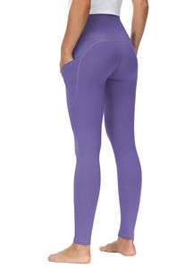Leggings de yoga ajourés en nylon et élasthanne, longueur intégrale, pour femme, taille haute, en maille, pour l'entraînement - Product Image 2