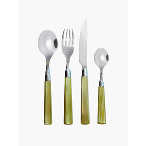 Ensemble de couverts de luxe en bois d'olivier, argenterie en acier inoxydable de haute qualité, vaisselle artisanale fabriquée en France, ustensiles de cuisine - Product Image 6