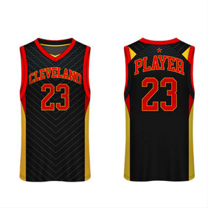 Maillot de basket rétro en sublimation |   Haut de sport personnalisé avec bordure en tricot côtelé |   Uniforme d'équipe OEM 2026 - Product Image 5