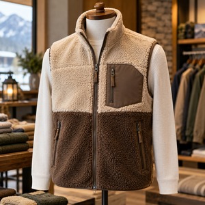 Costuras duraderas y aislamiento cálido, ideal para exteriores. Chaleco de lana con tela suave y cálida, ajuste cómodo y diseño ligero. - Product Image 1