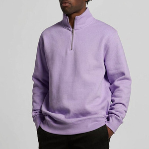 Sweat-shirt à col zippé personnalisé avec logo, en molleton épais, style streetwear, vêtements à marque privée pour les détaillants de mode - Product Image 2