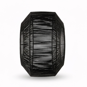 Lampe suspendue artisanale en rotin naturel, lanterne élégante de style bohème côtier, lustre de plafond en bambou écologique - Product Image 4