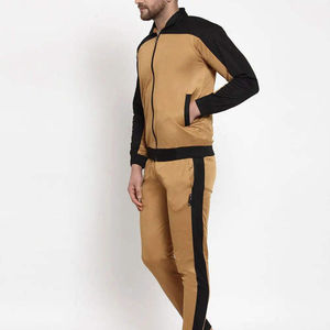 Men's Solid 100% Cotton 2-Piece Sportswear Tracksuit Set | <b>Zip</b>-<b>Up</b> <b>Jacket</b> & Jogger Pants | Quick Dry Premium Workout Gym Wear - Product Image 6