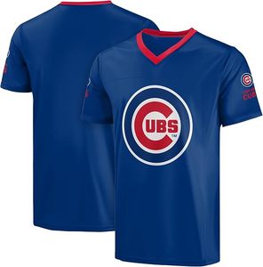 <span class=keywords><strong>Camiseta</strong></span> Roja con Cuello en V de los Philadelphia Phillies con Logotipo Blanco y Ribete Azul, Material de Poliéster, Diseño Deportivo Resistente - Product Image 2